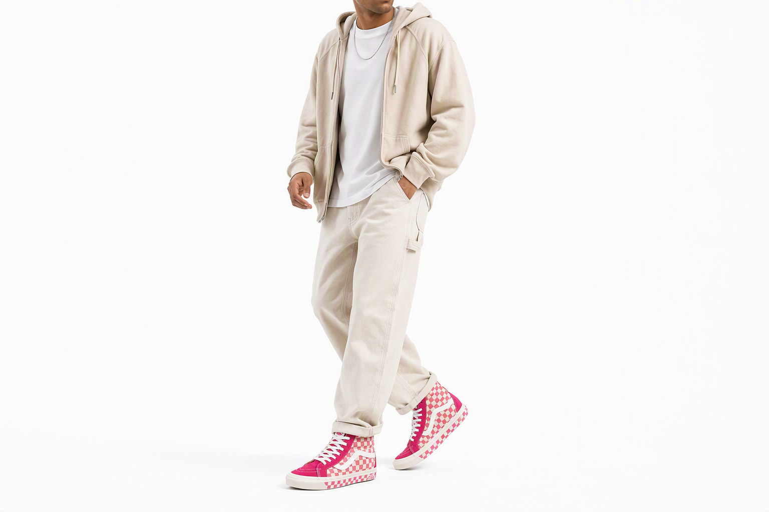 Order Vans 38 棋盘格粉白配色 VN0A38GF2U9