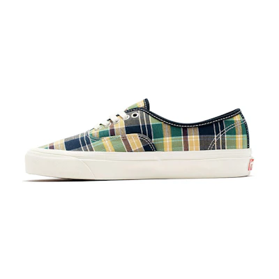 Vans Style 44 Low Tops Casual Skateboarding Shoes Unisex Yellow Green Blue Plaid 'Yellow Green Blue'
