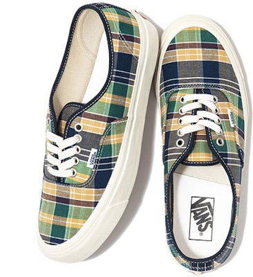 Vans Style 44 Low Tops Casual Skateboarding Shoes Unisex Yellow Green Blue Plaid 'Yellow Green Blue' VN0A5KX45TK Shop Vans Style 44 Low Tops Casual Skateboarding Shoes Unisex Yellow Green Blue Plaid 'Yellow Green Blue' VN0A5KX45TK