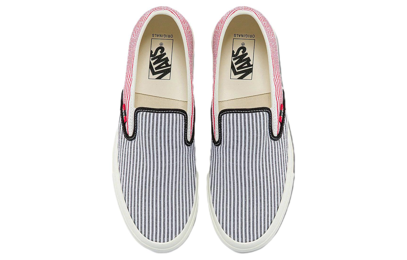 Lookbook Vans Style 48 LX Zapatos de Skate Moda Casual Unisex Azul Rosa Raya 'Blue Pink' VN0A4UVFAR7