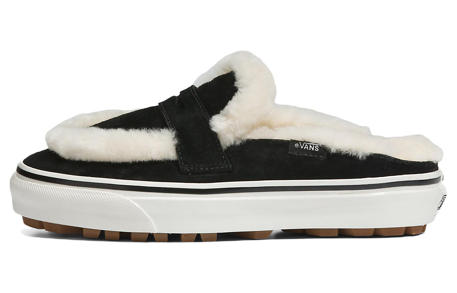 Vans Style 53 Shearling Mule DX 'Black White' VN0005U3BF5