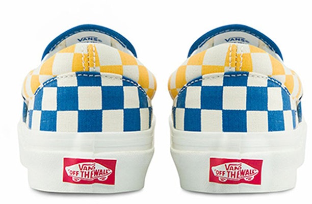 Vans Style 98 低幫 板鞋 男女同款 藍黃棋盤格 Purchase Vans Style 98 低幫 板鞋 男女同款 藍黃棋盤格