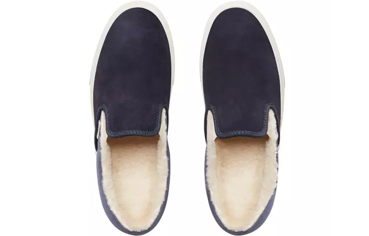 Vans Suede And Sherpa Classic Slip-On 'Blue White' 圖 3