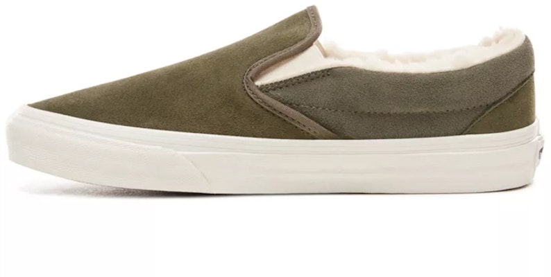 Vans Suede And Sherpa Classic Slip-On Green VN0A38F7ULZ Buy Vans Suede And Sherpa Classic Slip-On Green VN0A38F7ULZ