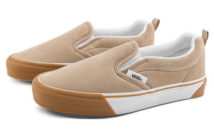 Lookbook Vans Knu Slip 舒適百搭 防滑輕便 低筒 帆布鞋 男女同款 棕色