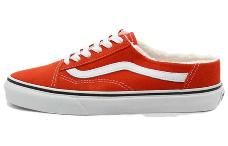 Vans Suede Sherpa Old Skool Mule Skate Sneakers 'Red White' VN0A4P3Y5FL