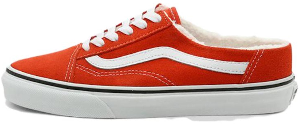 Vans Suede Sherpa Old Skool Mule Skate Sneakers 'Red White' VN0A4P3Y5FL Buy Vans Suede Sherpa Old Skool Mule Skate Sneakers 'Red White' VN0A4P3Y5FL