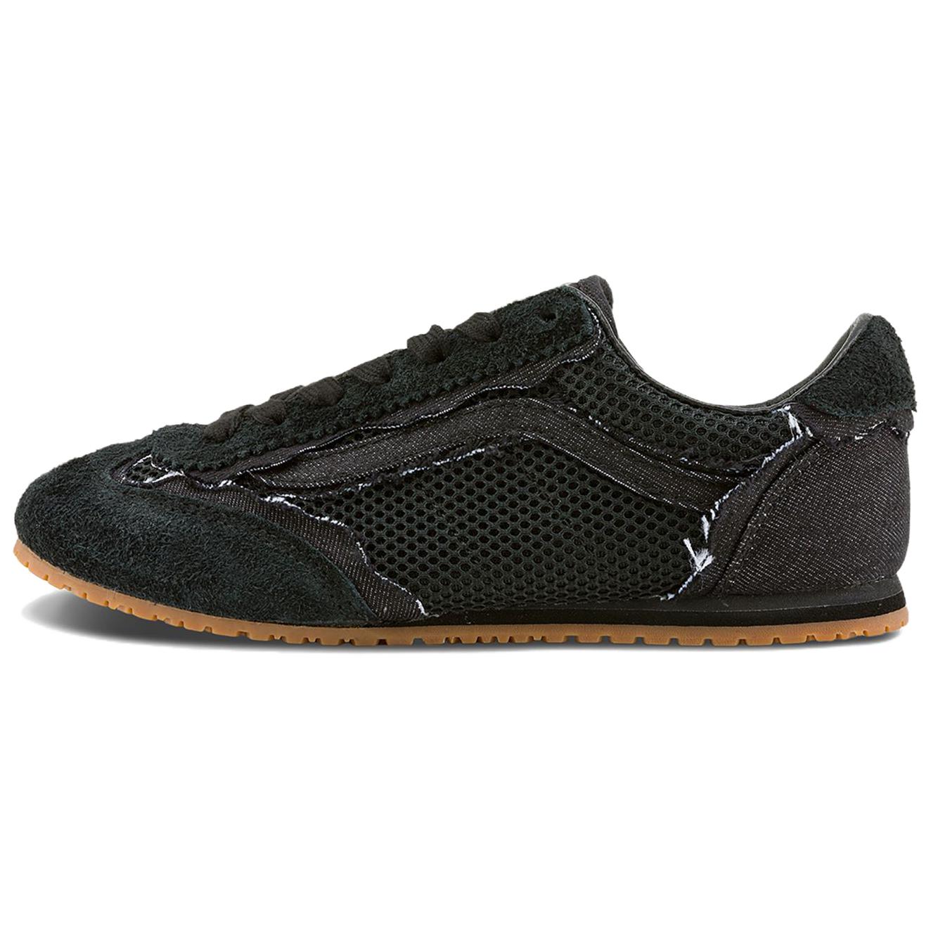 Vans Super Lowpro Frayed Low-Top Skate Shoes Black Comfortable Thin Sole VN000EFQCJK
