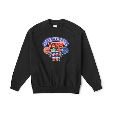 Vans Sweet Cool Graphic Pullover Crewneck Sweatshirt Black VN000KCEBLK