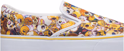 Order Vans Slip-on Lx Murakami Yellow Skull 潮流復古 低幫休閒帆布鞋 男女同款 白黃