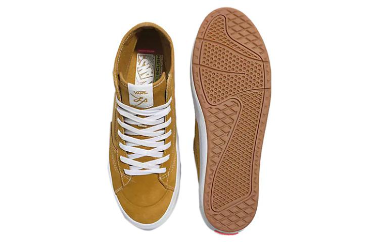 Shop Vans The Lizzie 舒適 耐磨輕巧防滑 高筒 滑板鞋 男女皆宜 黃色