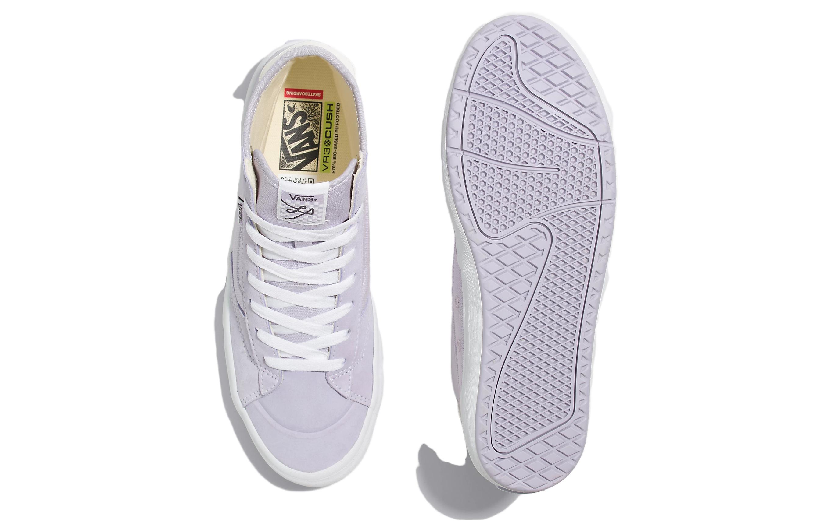 Shop Vans The Lizzie 舒適百搭 防滑減震 中筒 滑板鞋 男女皆宜 紫