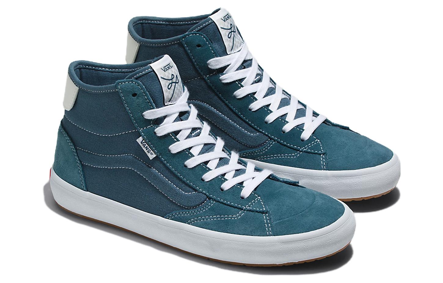 Order Vans The Lizzie 潮流休閒 防滑耐磨 高幫 板鞋 男女同款 藍白