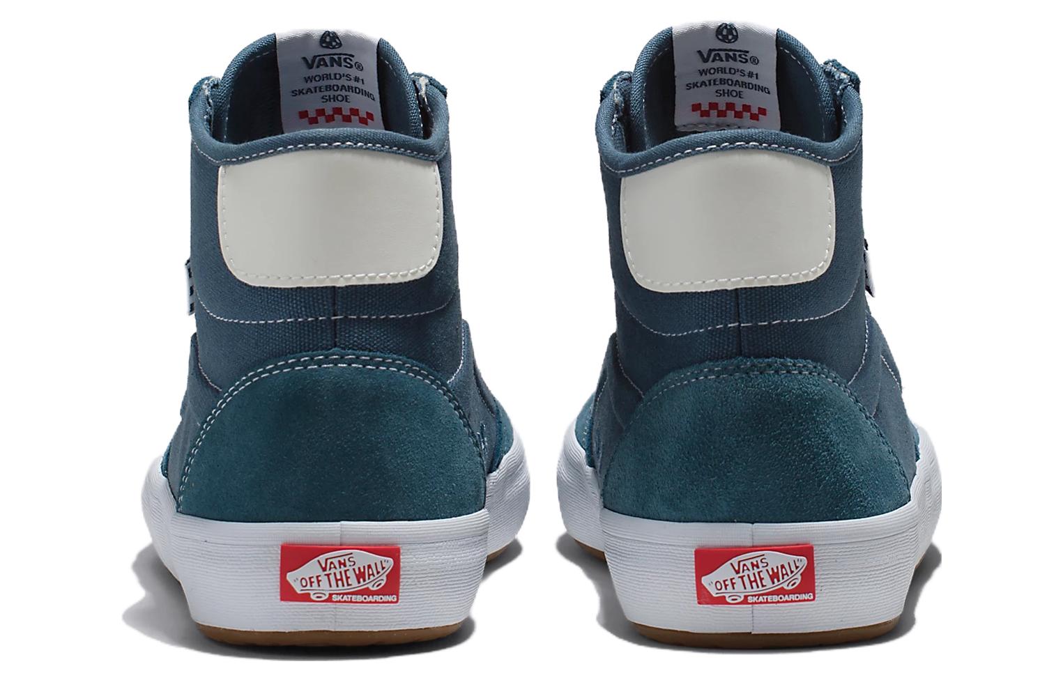 Shop Vans The Lizzie 潮流休閒 防滑耐磨 高幫 板鞋 男女同款 藍白