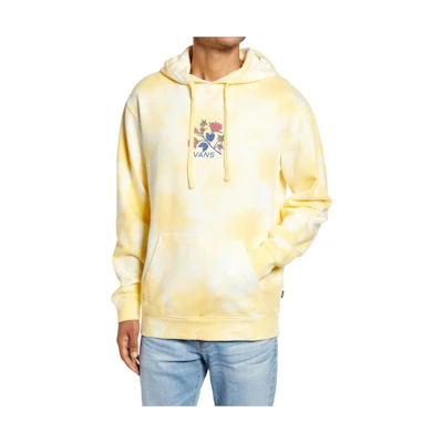 Vans Tie-Dye Print Hoodie Yellow Long Sleeve VN0A5E69ZDB