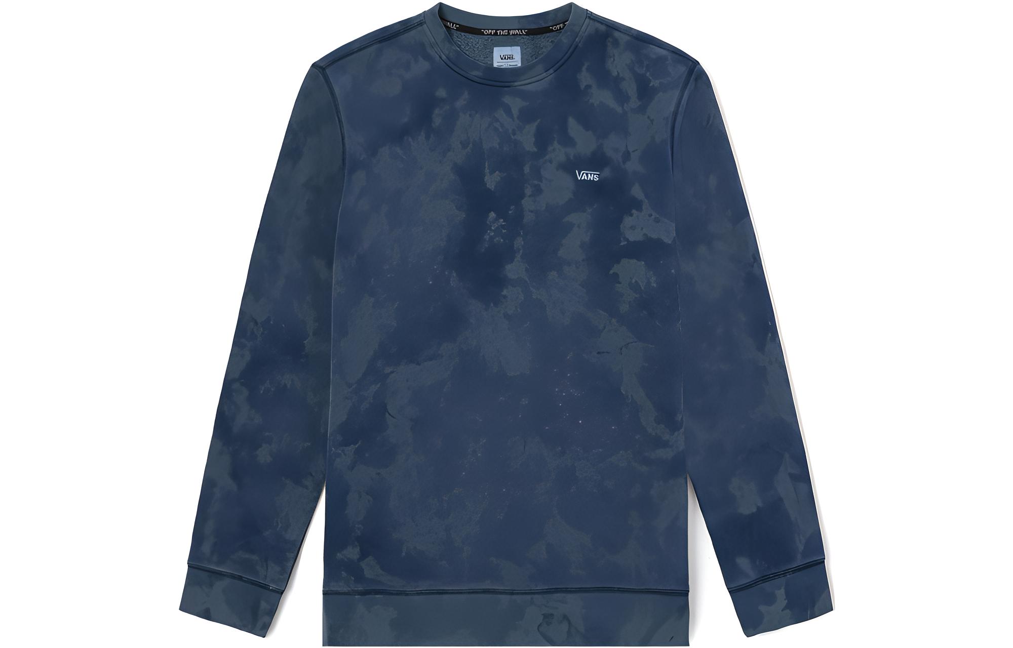 Vans Tie-Dye Print Pullover Long-Sleeve Sweatshirt Unisex Blue VN00062TBNQ