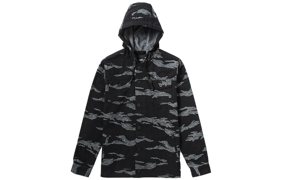 Vans Tiger Camo Hooded Jacket in Black VN0A36JLXGS