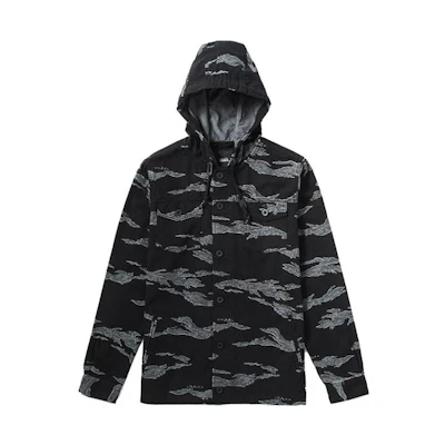 Vans Tiger Camo Hooded Jacket in Black VN0A36JLXGS