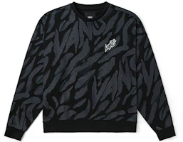 Vans Tiger Pattern Crewneck Sweatshirt Unisex Black VN0002BPYM7 Vans Tiger Pattern Crewneck Sweatshirt Unisex Black VN0002BPYM7
