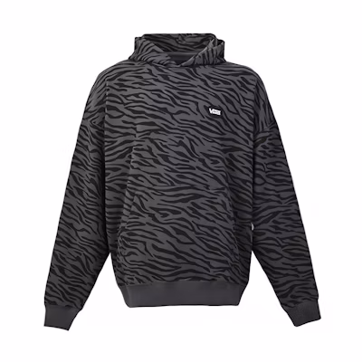 Vans Tiger Print Casual Pullover Hoodie Unisex Dark Gray VN0A7TODYAG