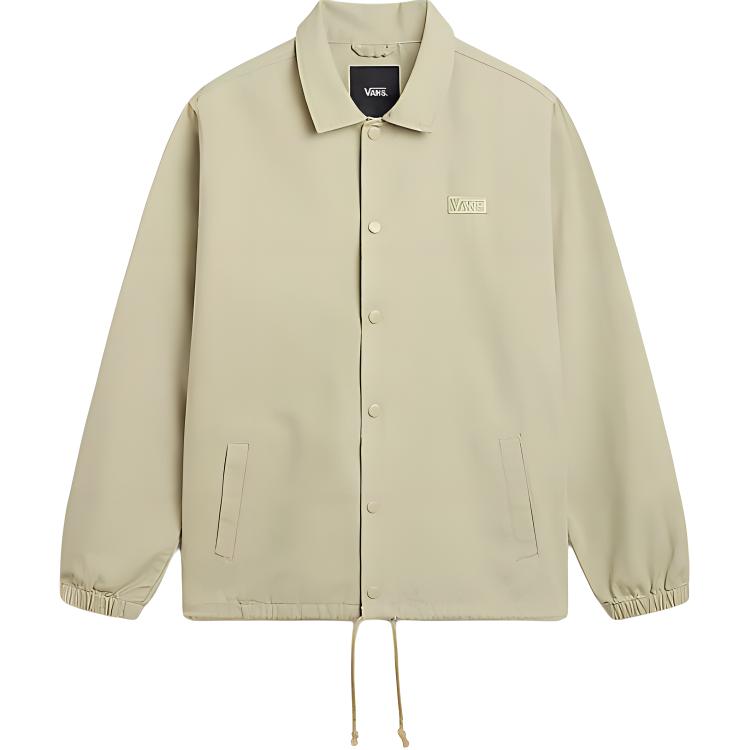 Vans Torrey Canvas Coaches Jacket Light Brown Cotton Long Sleeve Outerwear VN000HMGD3Z