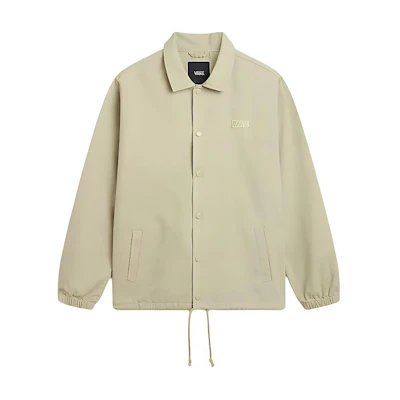 Vans Torrey Canvas Coaches Jacket Light Brown Cotton Long Sleeve Outerwear VN000HMGD3Z