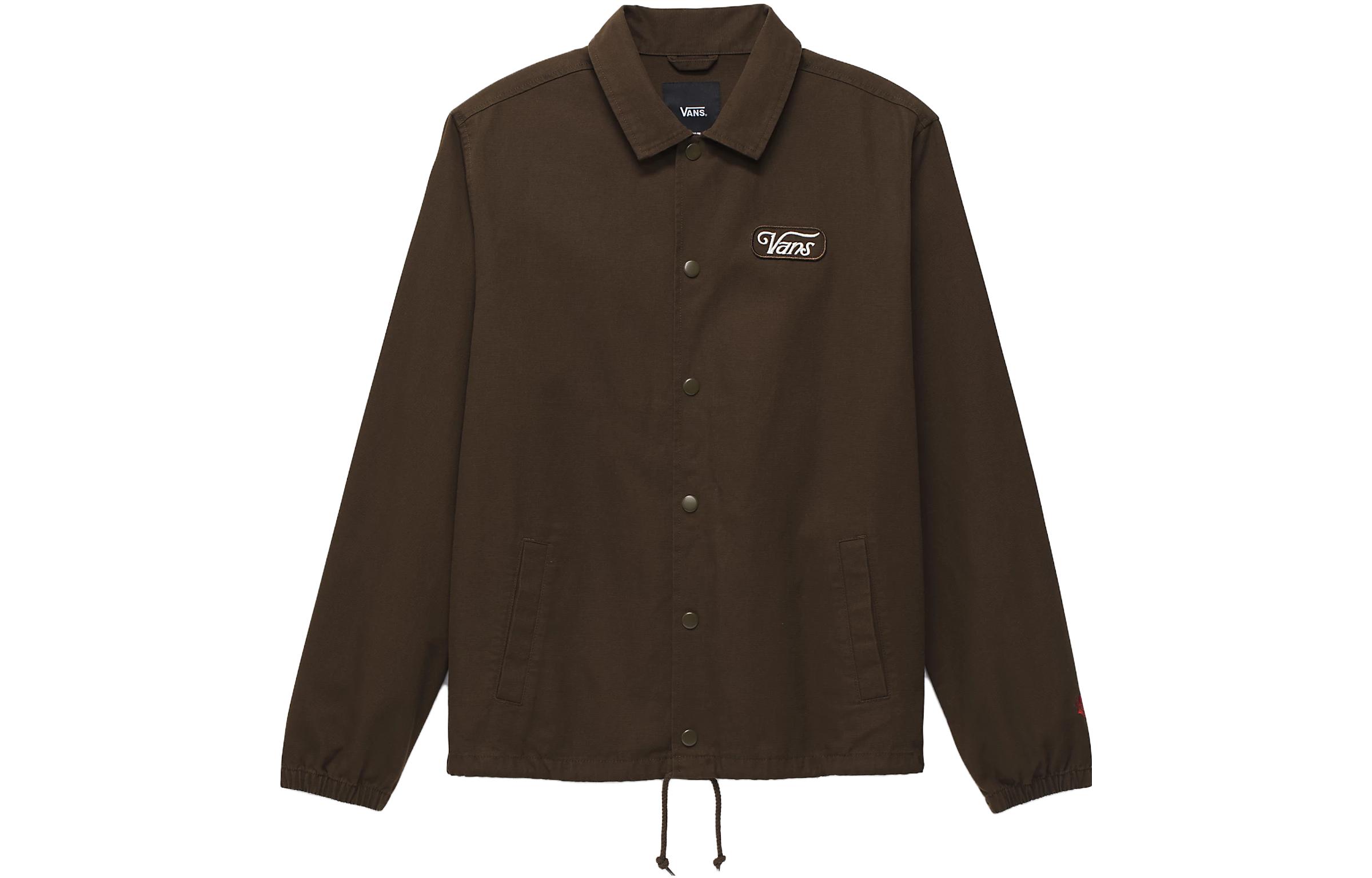 Vans Torrey Rose Embroidered Logo Casual Jacket Men’s Light Brown Long Sleeve VN000JCZ3N1