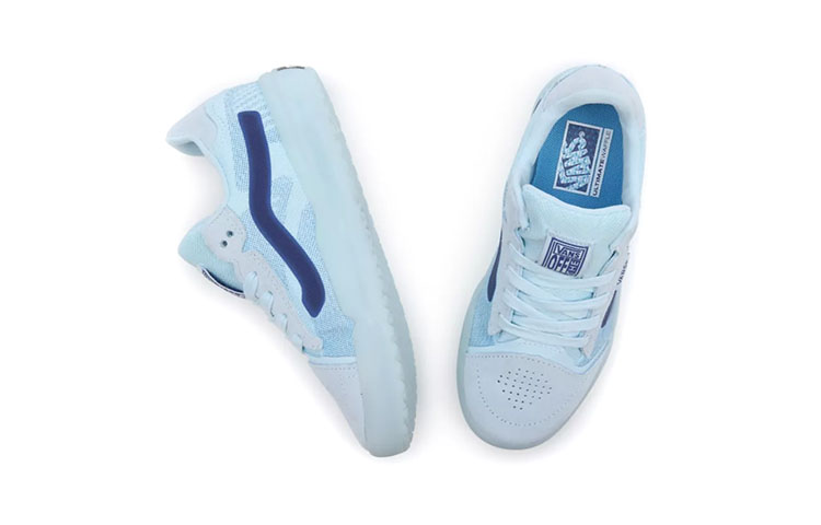 Shop 中童 Vans Evdnt Ultimatewaffle 休閒 低筒 兒童滑板鞋 藍