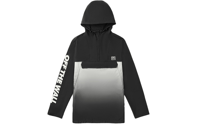 Vans Two-Tone Casual Sports Hooded Jacket Men’s Black VN0A49JZBLK