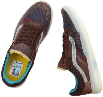 Vans Ultimatewaffle Exp 潮流休閒 防滑耐磨 低筒 滑板鞋 男女同款 棕紅藍 Shop Vans Ultimatewaffle Exp 潮流休閒 防滑耐磨 低筒 滑板鞋 男女同款 棕紅藍