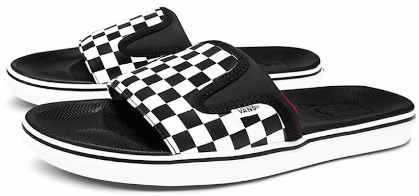 Vans UltraCush 一脚蹬拖鞋 黑白棋盘格 Order Vans UltraCush 一脚蹬拖鞋 黑白棋盘格