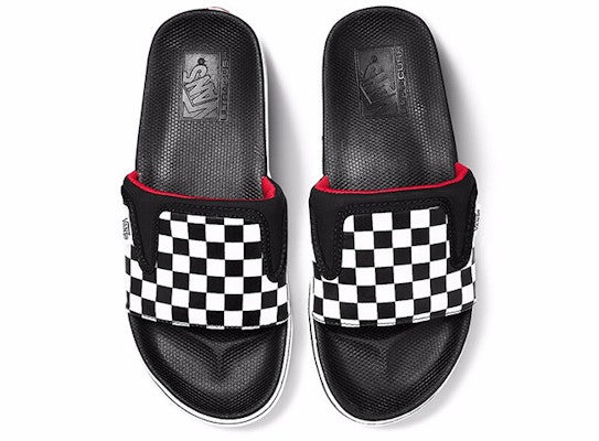 Vans UltraCush 一脚蹬拖鞋 黑白棋盘格 Shop Vans UltraCush 一脚蹬拖鞋 黑白棋盘格