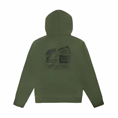 Vans Unfinished Paint Pattern Hoodie Unisex Deep Green VN0A54P5461