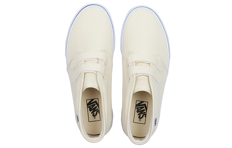 Shop Vans Unisexe Chukka EZ Baskets Mi-Montantes à Velcro Blanches 6124190002013