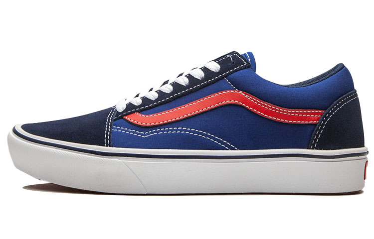 Vans Unisex Comfycush Old Skool Low-Top Sneakers Blue/Red VN0A3WMA1RP