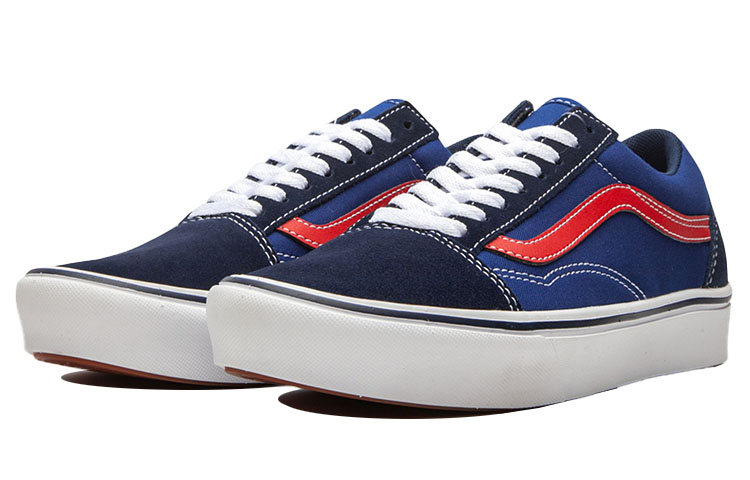 Order バンズ コンフィクッシュ オールドスクール (青/赤) VN0A3WMA1RP