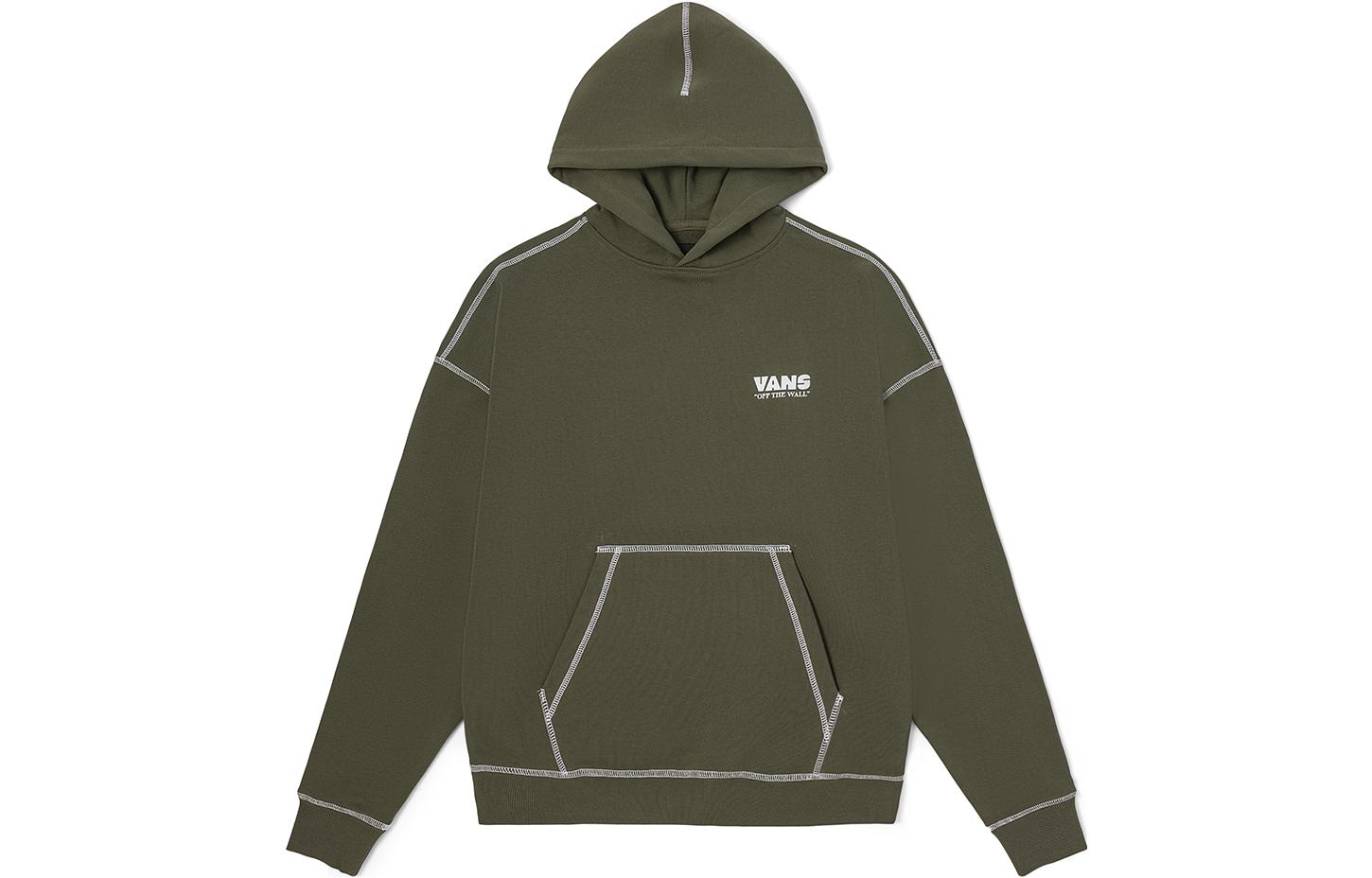 Vans Unisex Green Hoodie with Chest Logo Print VN0A5H95KCZ