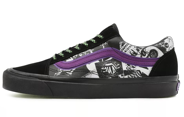Vans Unisex Halloween Punk Old Skool 36 Dx Sneakers Black/Purple/Green VN0A38G2BCJ