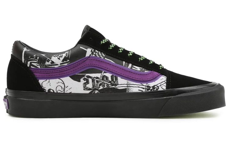 Order ヴァンズ Halloween パンク オールドスクール (黒/紫/緑) VN0A38G2BCJ