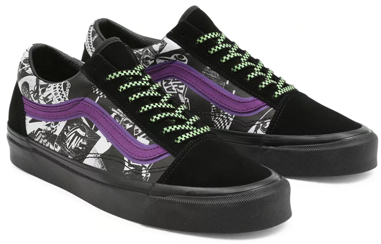 Lookbook ヴァンズ Halloween パンク オールドスクール (黒/紫/緑) VN0A38G2BCJ