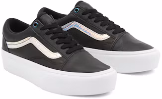 Lookbook Vans Holo Sidestripe Old Skool Platform 皮質 厚底休閒板鞋 男女通用 黑白色