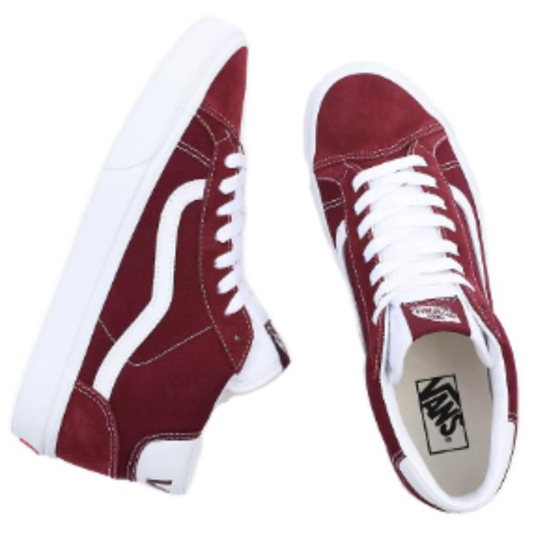 Shop Vans Unisex Mid Skool 37 Sneakers Deep-Wine Merah Wain VN0A3TKF5U7