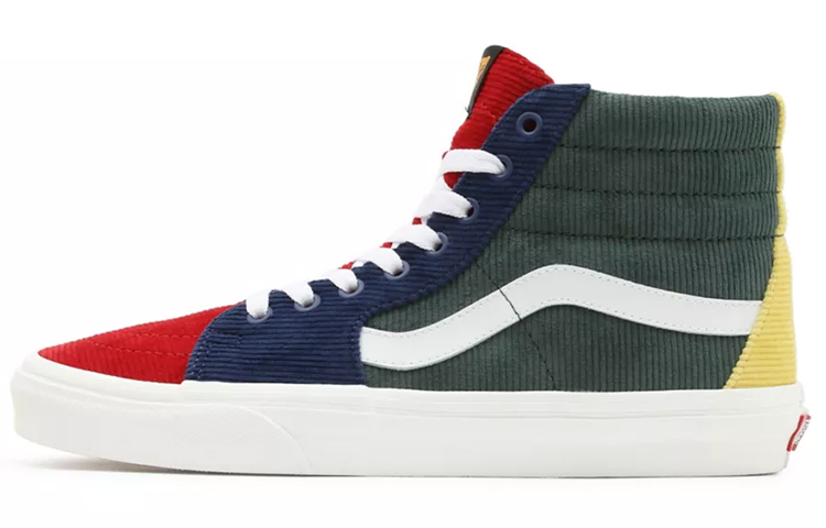 Buy Vans Unisex Campuran Corduroy SK8-HI Sneaker Hijau/Biru/Merah VN0A5KRH94M