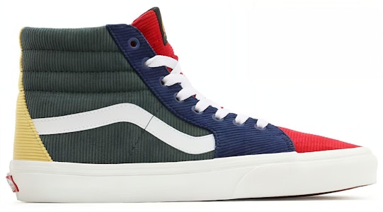 Vans Unisex Mixed Corduroy SK8-HI Kasut Tinggi Hijau/Biru/Merah VN0A5KRH94M Order Vans Unisex Mixed Corduroy SK8-HI Kasut Tinggi Hijau/Biru/Merah VN0A5KRH94M