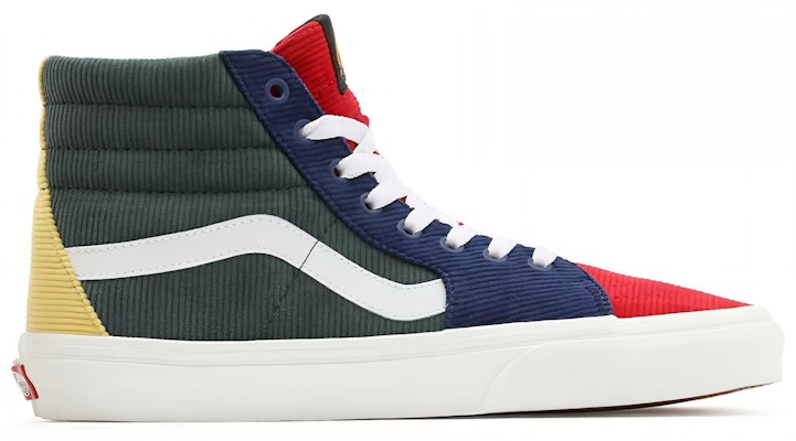 Vans SK8 HI 混合燈芯絨 休閒 耐磨減震 高筒 滑板鞋 男女款 綠藍紅 Order Vans SK8 HI 混合燈芯絨 休閒 耐磨減震 高筒 滑板鞋 男女款 綠藍紅