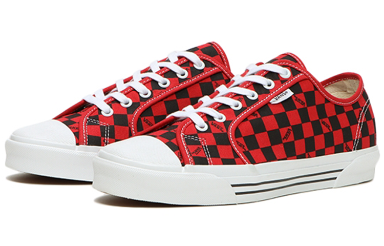 Lookbook Vans OG Style 23 LX 西洋棋樣式 時尚百搭休閒板鞋 男女同款 紅色