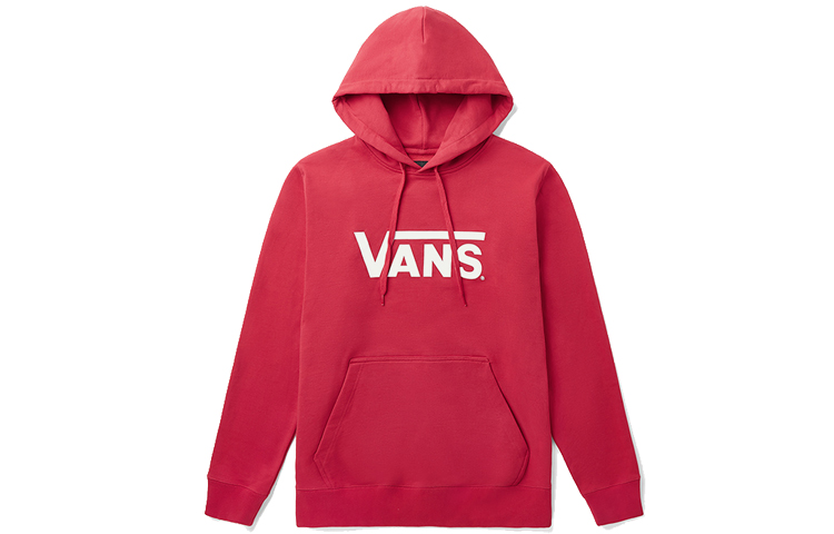 Vans Unisex Pullover Hoodie with Chest Logo - Red VN0A3TXKIZQ