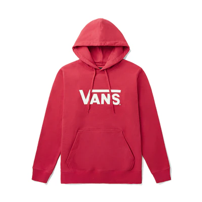 Vans Unisex Pullover Hoodie with Chest Logo - Red VN0A3TXKIZQ