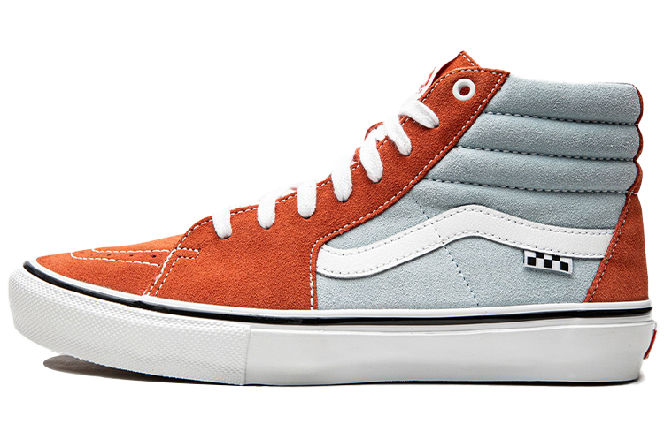 Buy Sepatu Sneakers Tinggi Vans Unisex SK8-HI Biru/Oranye VN0A5FCC9CQ