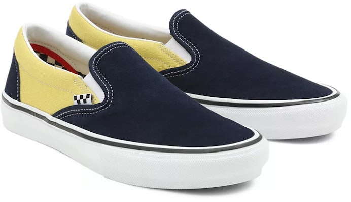 万斯男女通用滑板一脚蹬鞋 蓝/黄 VN0A5FCANGL Lookbook 万斯男女通用滑板一脚蹬鞋 蓝/黄 VN0A5FCANGL